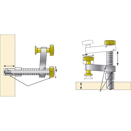 , bench and surface clamp Wedging mechanism for firm anchorage Clamp 