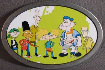 Hey Arnold Cartoon Pewter Belt Buckle  