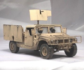 Built 1/35 US Humvee M998 I.E.D. Gun Truck Armored Carrier in Iraq 