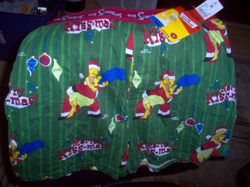 Homer Kissing Marge Simpson Christmas Boxer Shorts  