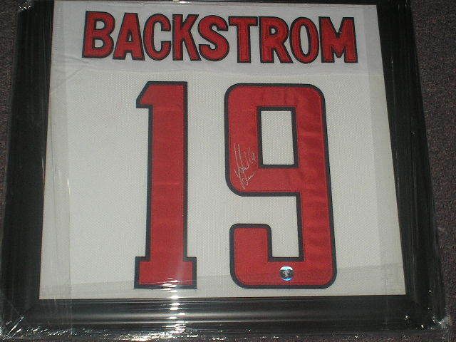   Signed Washington Capitals #19 JERSEY BACK Framed Auto PSG Coa  