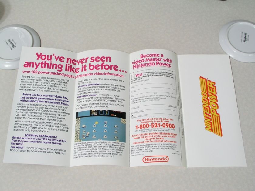 1989 or 90 Nintendo Power Ad brochure #1 NES Game Boy  