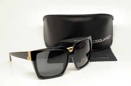 DSQUARED DQ 46 01A DQ 0046 SUNGLASSES BLACK DG0046 046 AUTHENTIC 