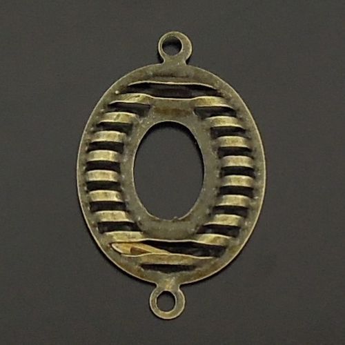 antique bronze jewelry oval charm connector 20pcs 06210  