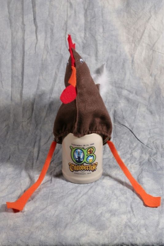 2008 Oktoberfest Zinzinnati Stein & Chicken Hat Bundle (Octoberfest 