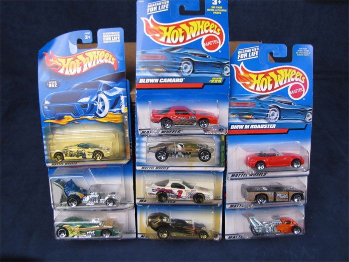 Lot of 10 Hot Wheels Firebird Camaro BMW +More MIP  