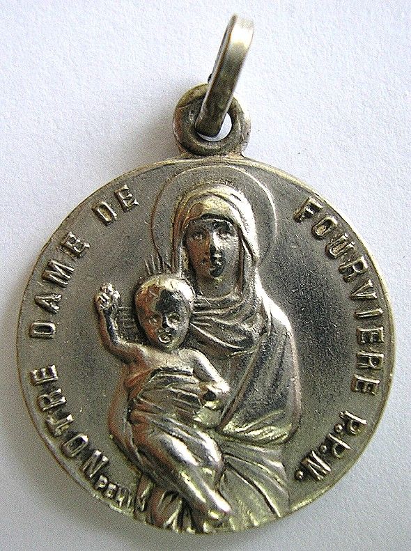 SILVER MEDAL1880 NOTRE DAME DE FOURVIERE PENIN FRANCE  