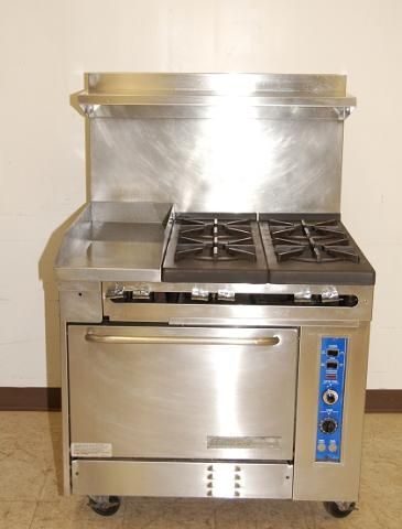 South Bend 36 4 Burner Gas Range, 12 Griddle, Convection Oven  