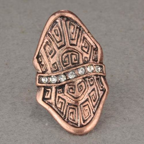 Free Ship Smoky Carved Diamante Gracious Cocktail Adjustable Ring 