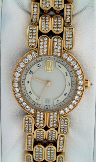 Harry Winston Premier 18k Yellow Gold $61,900.00 ALL DIAMOND ladies 