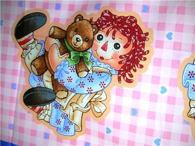 New Raggedy Ann Fabric Panel Baby Doll Girl Baby Nursery SPX  