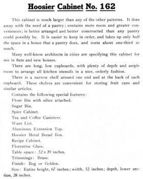1908 Hoosier Cabinet Catalog   Many Models  