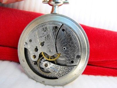   1902) STEM WIND & STEM SET NICKEL MOVEMENT   IN A BEAUTIFUL NICKEL