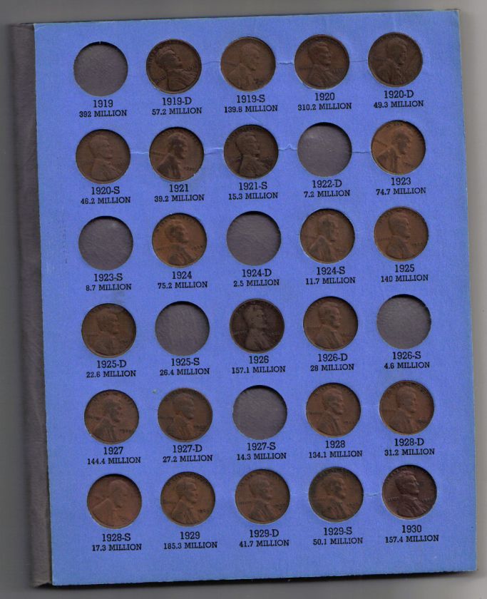 55 Different Lincoln Cents 1909 1949 in Folder Lot # 2  