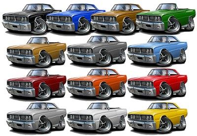 1966 Dodge Coronet Muscle Car Cartoon Tshirt FREE  