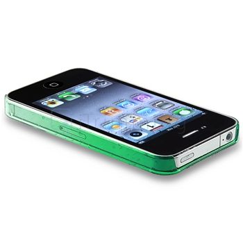 Clear Green Waterdrop Case Cover+3x Screen Protector For iPhone 4 4G 