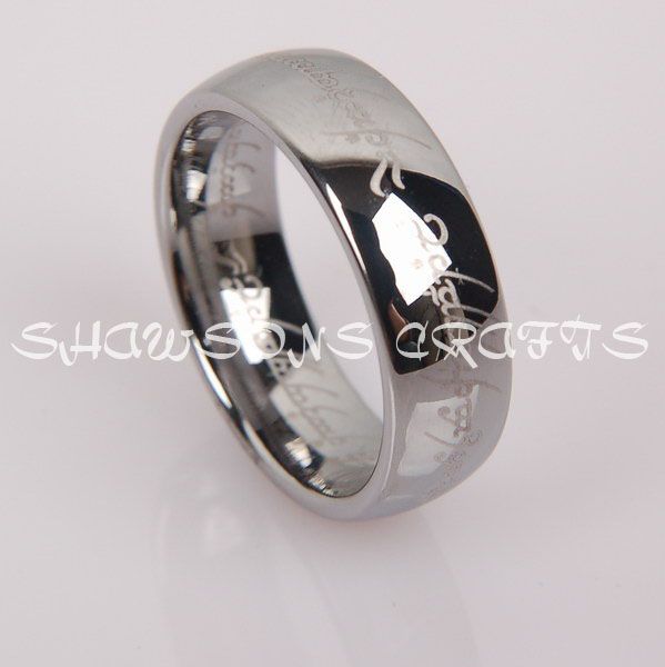 LORD OF THE RINGS 7MM TUNGSTEN CARBIDE ONE RING  