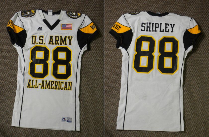 2011 US ARMY ALL AMERICAN GAME USED JERSEY   JAXON SHIPLEY  