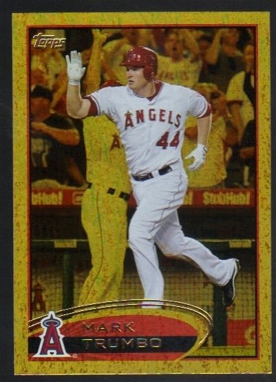 2012 Topps Series 1 Gold #281 Mark Trumbo Angels Golden Moments Foil 