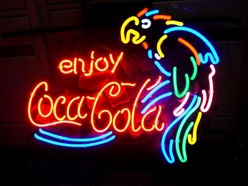 COCA COLA COKE PARROT BEER BAR NEON LIGHT SIGN me003  