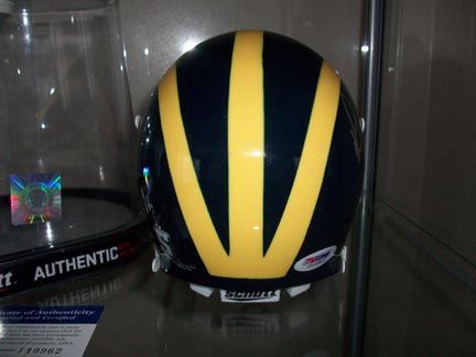 MICHIGAN WOLVERINES DENARD ROBINSON signed MINI HELMET PSA/DNA COA 