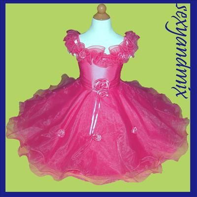 FD06 Princess baby Flower girls dress Size 9 18 Months  