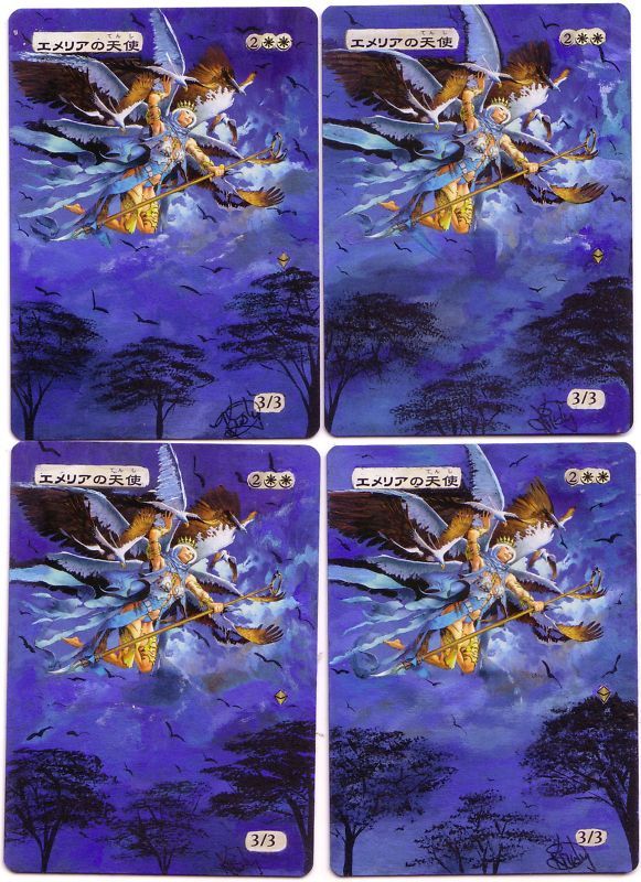 Emeria Angel x4 041 Painted Altered MtG Magic  