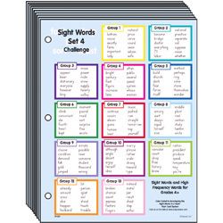 Sight Words SET 4 CHALLENGE in a Flash Notebook  