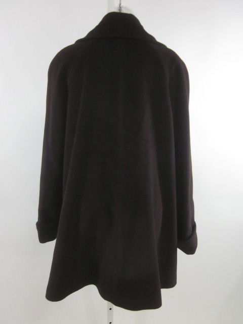 DALE DRESSIN Brown Angora Button Up Coat Jacket Sz 8  