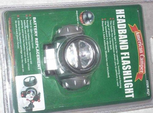 Camper Caver Headband Flashlight Adjustable Strap #4031  