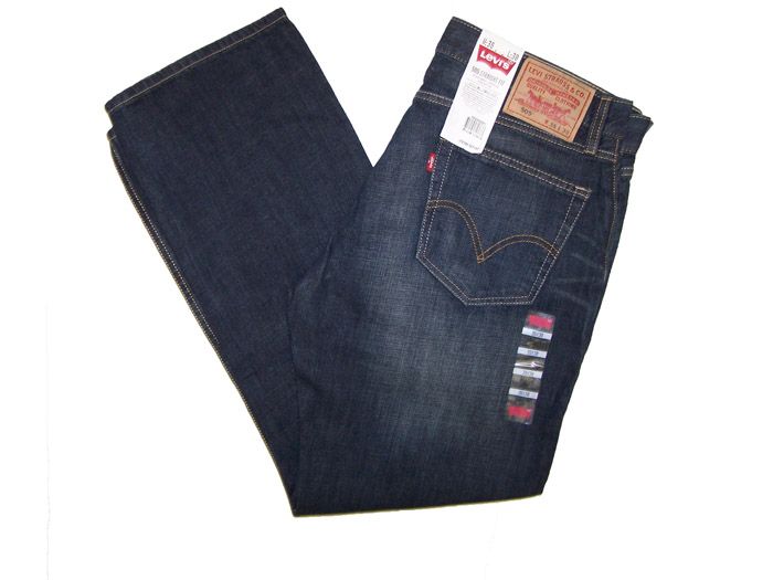 Levis 505 Mens Straight Fit Dark Wash Jeans   4102 NWT  