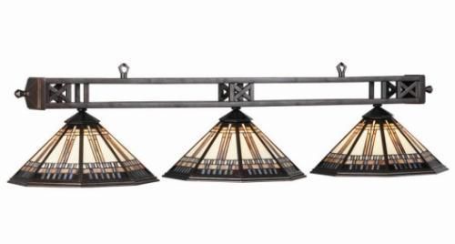 New Winslow Billiard Pool Table Light Fixture Bronze  