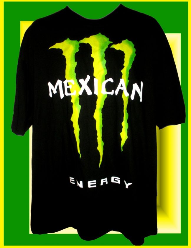 NEW MENS BLACK 4XL WILD MEXICAN ENERGY T SHIRT MEXICO  