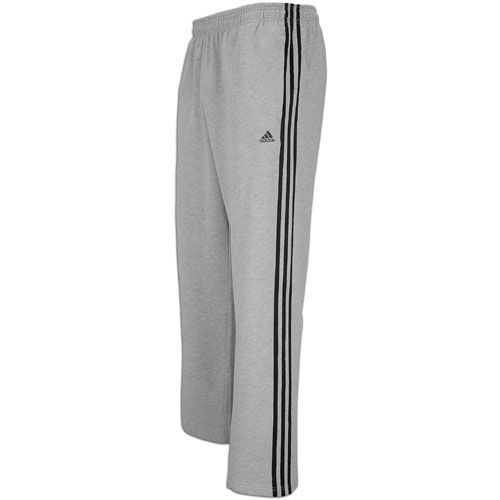 ADIDAS Heather Grey CLASSIC OPEN HEM HB FLEECE SWEATPANTS MEN L Sweat 