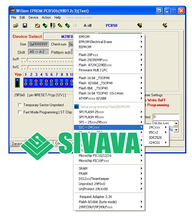 SIVAVA Genuine Willem EPROM Programmer PCB50B ECU BIOS PIC SPI Flash 