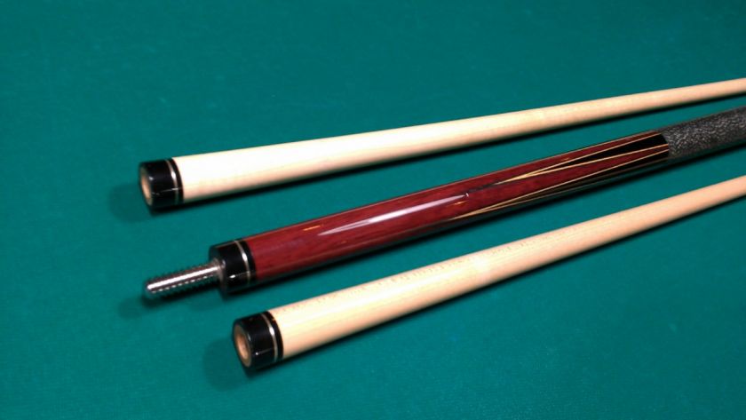 Jerry Mcworter custom 6 pts purpleheart cue #0972 custom cue with 2 