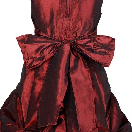 KD099 6 Burgundy Flower Girls Party Pageant Dress 5T 6T  