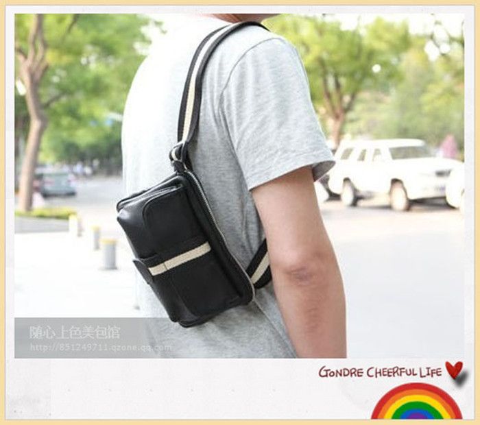   Mens Fanny Pack PU Leather Waist Bag Sport Purse Wholesale  