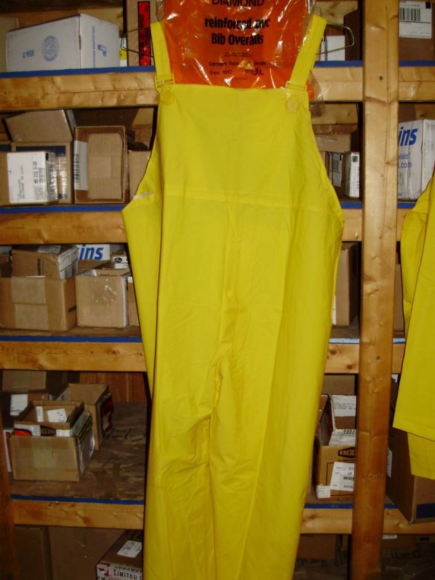 DIAMOND REINFORCED PVC RAIN BIB OVERALLS  