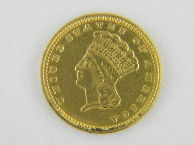   Indian Princess Head Gold Dollar Ty3 Civil War Year XF /D 914  