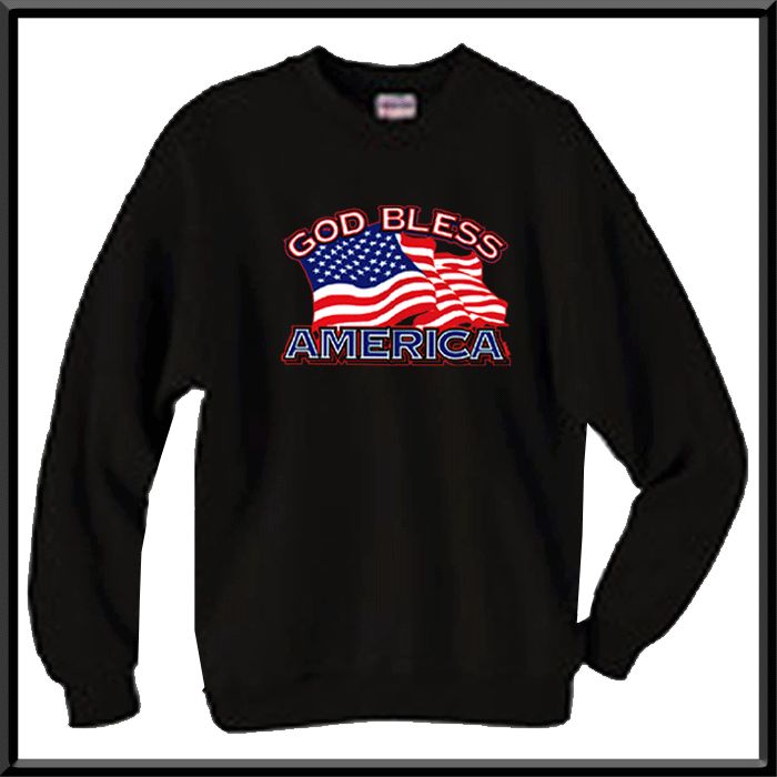 God Bless America US Flag Patriot Zip Up Hoodie,Sweatshirt S,M,L,XL,2X 