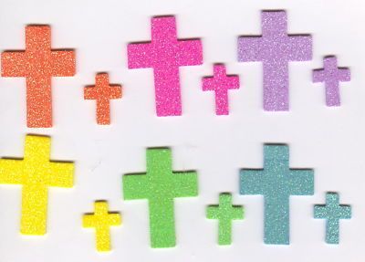 Glitter Cross,self adhesive foam. Great 4 Scrapbooks  