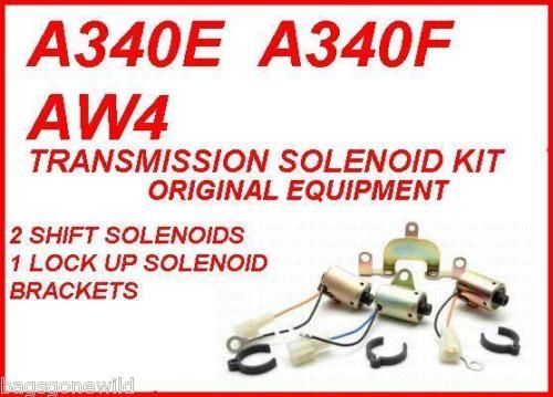 A340E A340F AW4 TRANS 3 PC SOLENOIDS & BRACKETS 85 97  