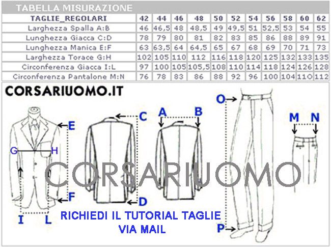 GIACCA UOMO CORSARI grigio NMM 25 COD 19 TAGLIA 58  