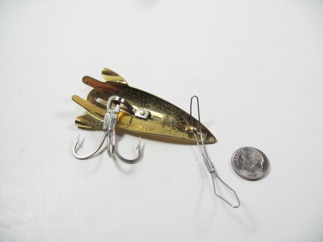 VINTAGE LARSON BAIT CO. FISH TRAP WEEDLESS METAL FISHING LURE  