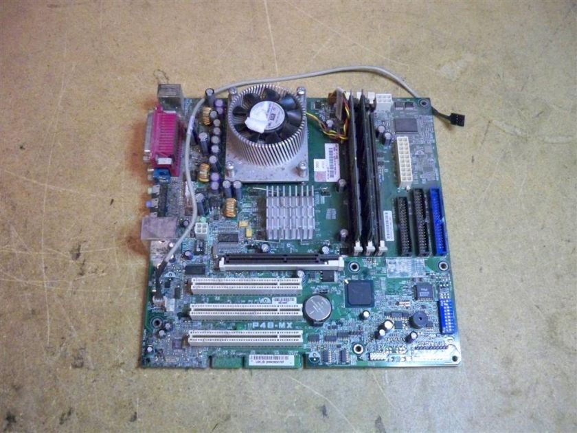 Asus P4B MX Motherboard P4 1.8Ghz 384MB RAM+Video Card  