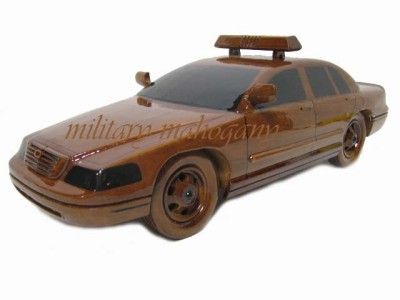   CAR CRUISER STATE TROOPER LAW WOOD WOODEN MODEL DESKTOP NEW  