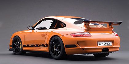 PORSCHE 911 997 GT3 RS ORANGE 112 DIECAST AUTOART NIB  