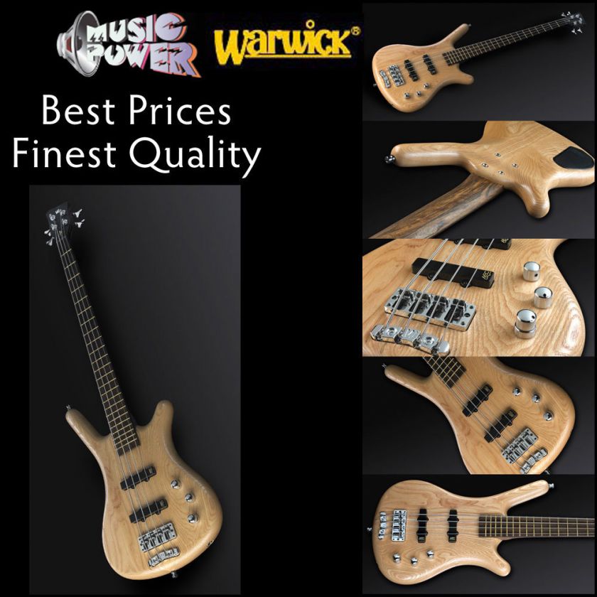 Warwick Corvette Pro Series 4 String Bass Guitar Natural Swamp Ash 