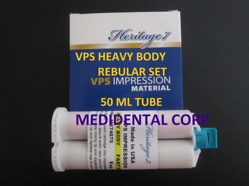 DENTAL IMPRESSION MATERIAL VPS HEAVY BODY 50 ML REGULAR SET Vinyl 